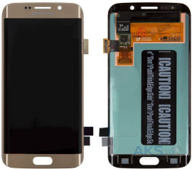 Lcd + Touchscreen Samsung S6 Edge G925 Gold. Фото 2