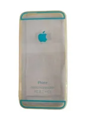 Силікон slim-пластик (Прозорий) iPhone 6 Blue. Фото 3
