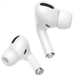 Bluetooth-гарнітура Airpods Hoco ES38 White + Black силікон. Фото 5