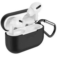Bluetooth-гарнітура Airpods Hoco ES38 White + Black силікон. Фото 6