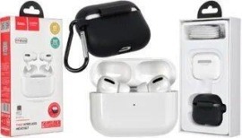 Bluetooth-гарнітура Airpods Hoco ES38 White + Black силікон. Фото 3