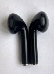 Bluetooth-гарнітура Airpods Hoco S11 Black + Black силікон. Фото 2