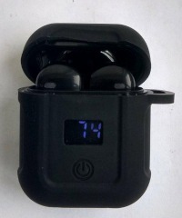 Bluetooth-гарнітура Airpods Hoco S11 Black + Black силікон. Фото 3