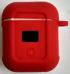 Bluetooth-гарнітура Airpods Hoco S11 White + Red силікон. Фото 10