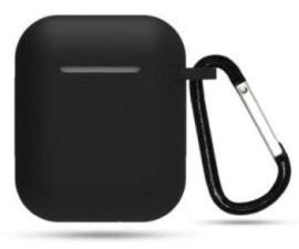 Чохол для Airpods (slim+carabine) Black. Фото 2