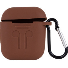 Чохол для Airpods (slim+carabine) Brown. Фото 2