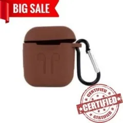 Чохол для Airpods (slim+carabine) Brown. Фото 3