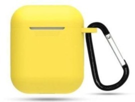 Чохол для Airpods (slim+carabine) Yellow. Фото 2