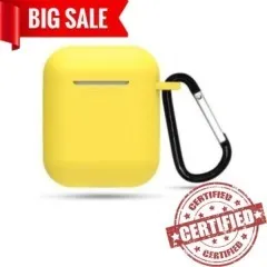 Чохол для Airpods (slim+carabine) Yellow. Фото 3