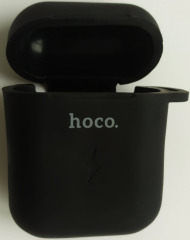 Чохол для Airpods з безпровідною зарядкою Hoco CW22 Black. Фото 2