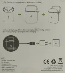 Чохол для Airpods з безпровідною зарядкою Hoco CW22 Black. Фото 9