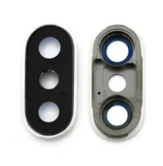 Camera glass Apple Iphone X з рамкою Silver. Фото 6