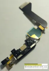 Flat Cable Iphone 4G with charge connector Black. Фото 8