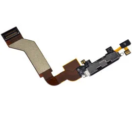 Flat Cable Iphone 4S with charge connector Black