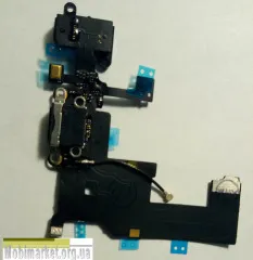 Flat Cable Iphone 5 with charge connector Black. Фото 8