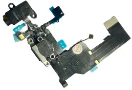 Flat Cable Iphone 5C with charge connector Black. Фото 9