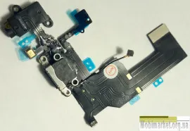 Flat Cable Iphone 5C with charge connector Black. Фото 10