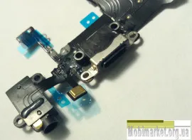 Flat Cable Iphone 5C with charge connector Black. Фото 12