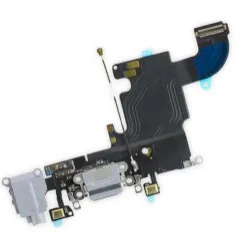 Flat Cable Iphone 6S with charge connector + HF Silver. Фото 2
