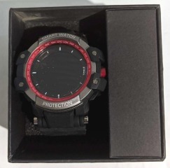 Smart Watch Silver-Red