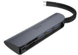 Usb Hub Hoco HB17 (Type C to 3Usb+SD+MicroSD). Фото 2