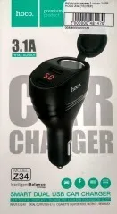 Авторозгалужувач 1 гнiздо 2Usb Hoco Z34 (Тестер). Фото 14