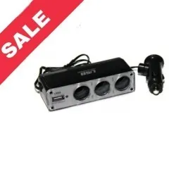 Авторозгалужувач на 3 гнізда + USB WF-0096. Фото 5
