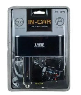 Авторозгалужувач на 3 гнізда + USB WF-0100. Фото 9
