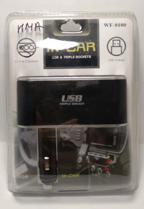Авторозгалужувач на 3 гнізда + USB WF-0100. Фото 10