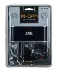 Авторозгалужувач на 3 гнізда + USB WF-0100. Фото 9