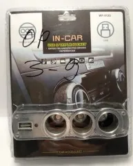 Авторозгалужувач на 3 гнізда + USB WF-0120. Фото 11