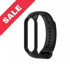 Браслет силіконовий Mi Band 5/6/7 Black. Фото 3