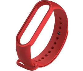 Браслет силіконовий прозорий Mi Band 5/6/7 Red. Фото 5