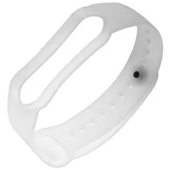 Браслет силіконовий прозорий Mi Band 5/6/7 White. Фото 8