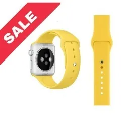 Браслет силіконовий для Apple watch 38mm/40mm/41mm Yellow. Фото 6