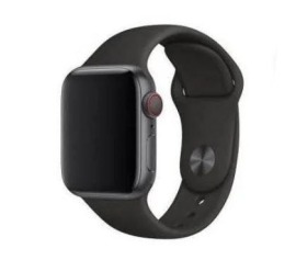 Браслет силіконовий для Apple watch 42mm/44mm/45mm/49mm Black. Фото 5