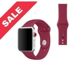 Браслет силіконовий для Apple watch 42mm/44mm/45mm/49mm Bordo. Фото 5