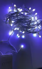 Гірлянди на білому кабелі матова кругла лампа 100 діодів White 5м. Фото 3