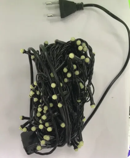 Гірлянди на чорному кабелі матова кругла лампа 200 діодів White 10-11м. Фото 3