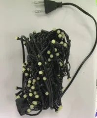 Гірлянди на чорному кабелі матова кругла лампа 200 діодів White 10-11м. Фото 3