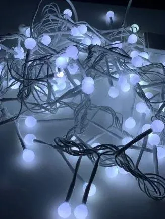 Гірлянди White шаріки 100 діодів White 3м. Фото 3