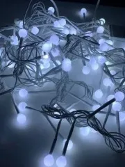 Гірлянди White шаріки 100 діодів White 3м. Фото 3