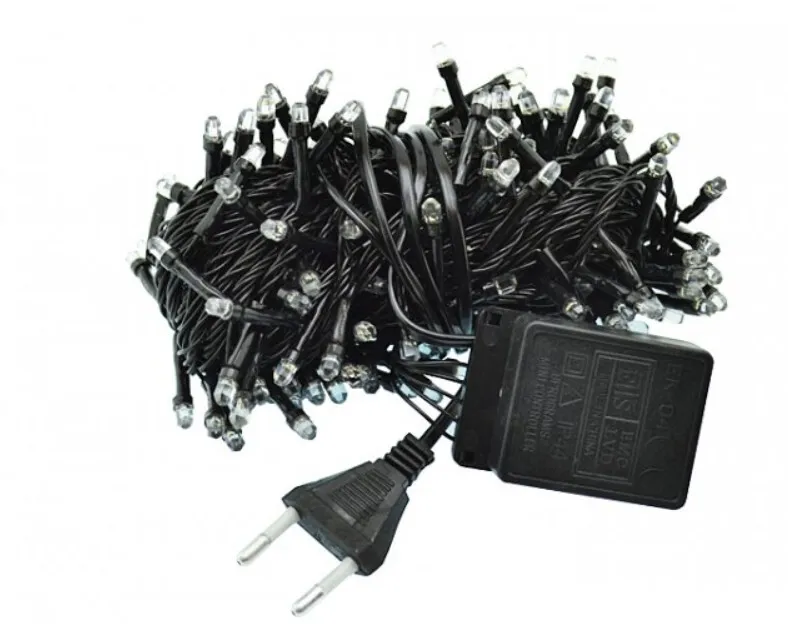 Гірлянди діодні 100 діодів на чорному кабелі Color 7м. Фото 2