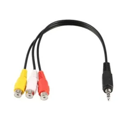 Кабель 3,5 - тюльпан мама 0,2м. Фото 4