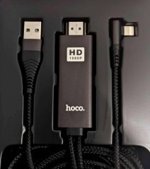 Кабель Lighting/Hdmi Hoco UA14 2M. Фото 6