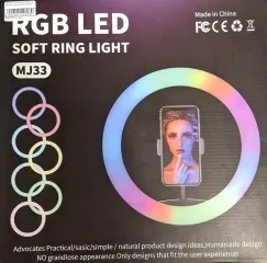 Лампа-кільце Rgb MJ-33 33cm (з тримачем, без підставки) Black. Фото 7