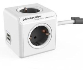 Мережевий подовжувач Power Cube НА 4 розетки + 2Usb 1,5 м. Фото 3