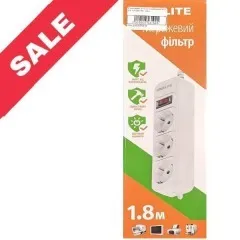 Мережевий фільтр,подовжувач Greenlite SP3 НА 3 розетки 1,8 м. Фото 5