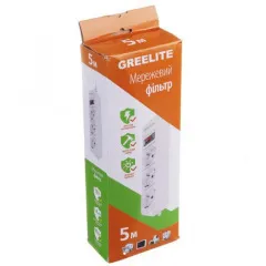 Мережевий фільтр,подовжувач Greenlite SP3 на 3 розетки 5м. Фото 13