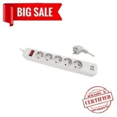 Мережевий фільтр,подовжувач Greenlite SP5 НА 2Usb + 5 розеток 3 м. Фото 5